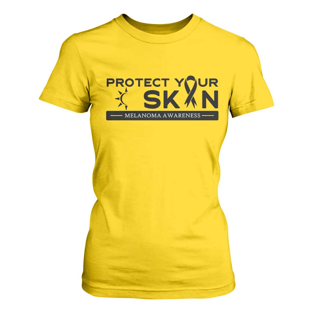 Melanoma Prevention Support T Shirt For Women Protect Your Skin