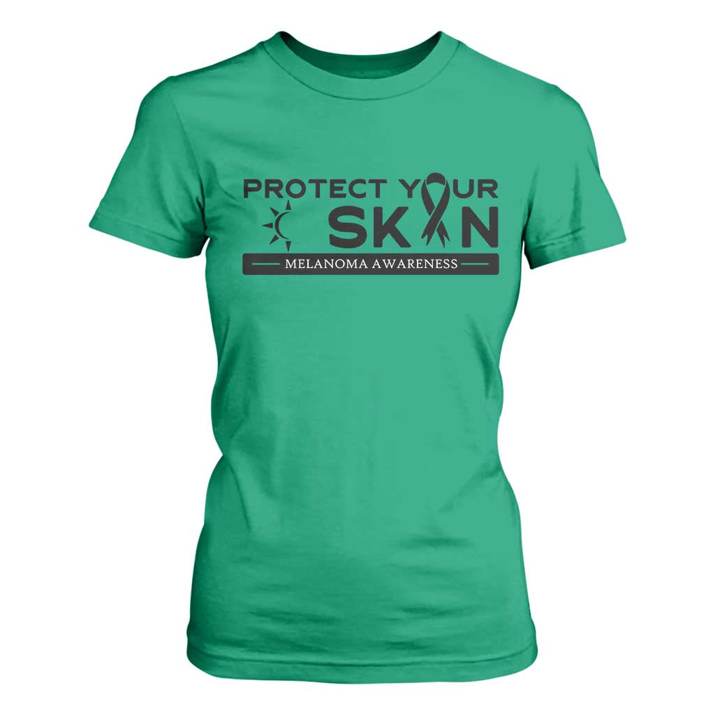 Melanoma Prevention Support T Shirt For Women Protect Your Skin