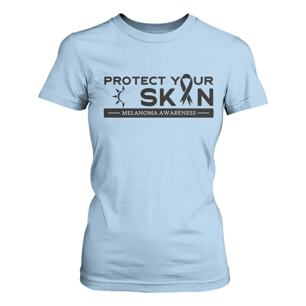 Melanoma Prevention Support T Shirt For Women Protect Your Skin