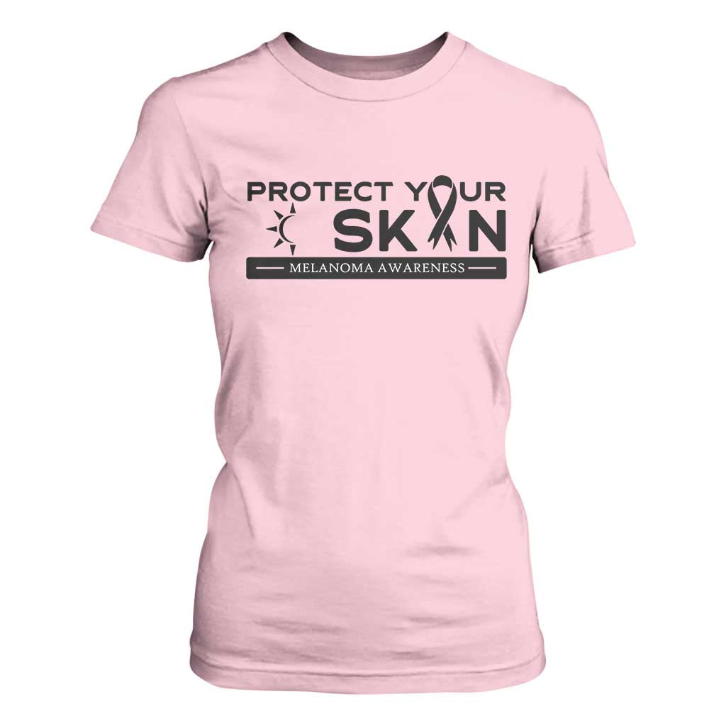 Melanoma Prevention Support T Shirt For Women Protect Your Skin