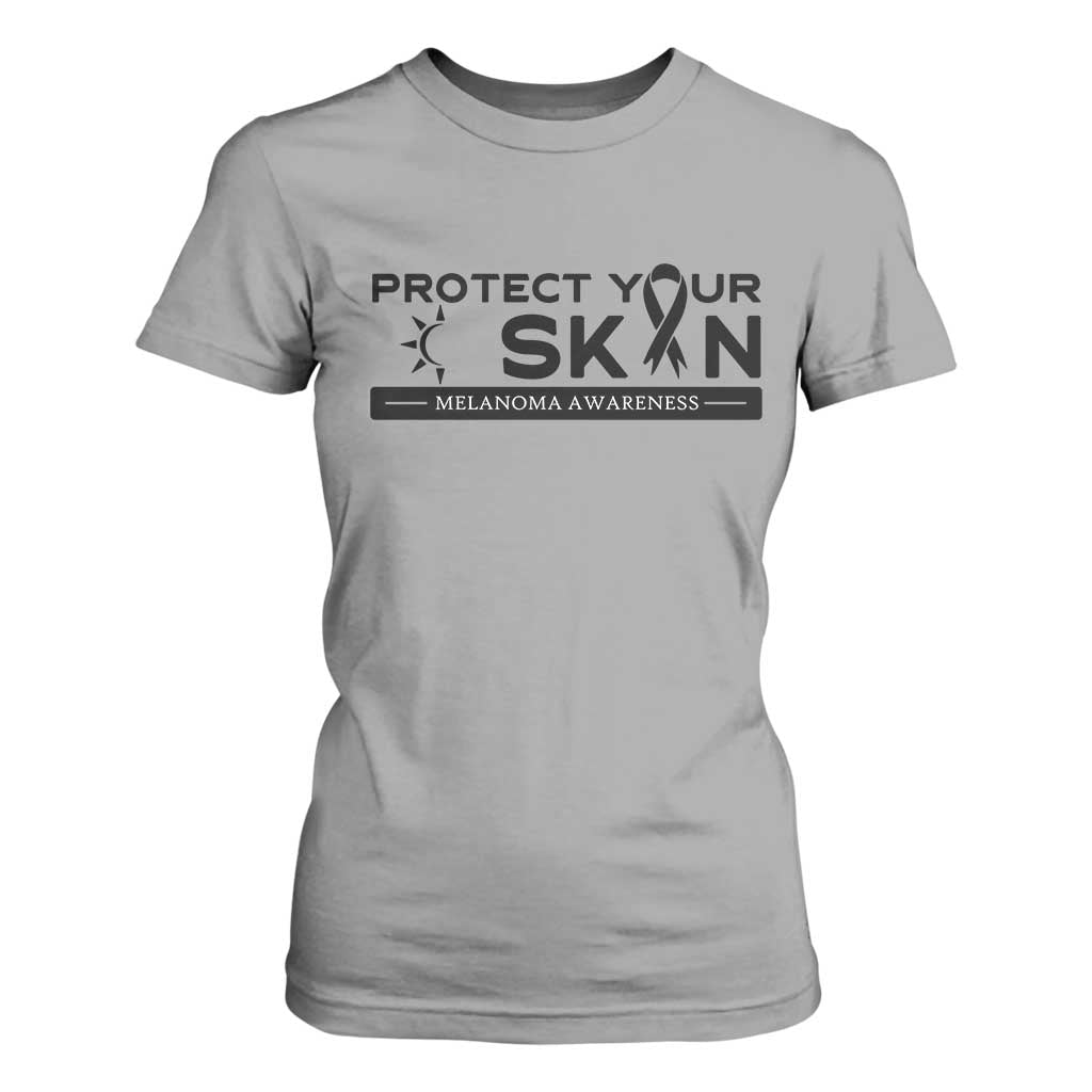 Melanoma Prevention Support T Shirt For Women Protect Your Skin