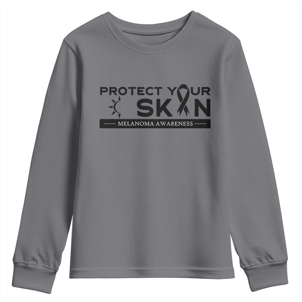 Melanoma Prevention Support Youth Sweatshirt Protect Your Skin