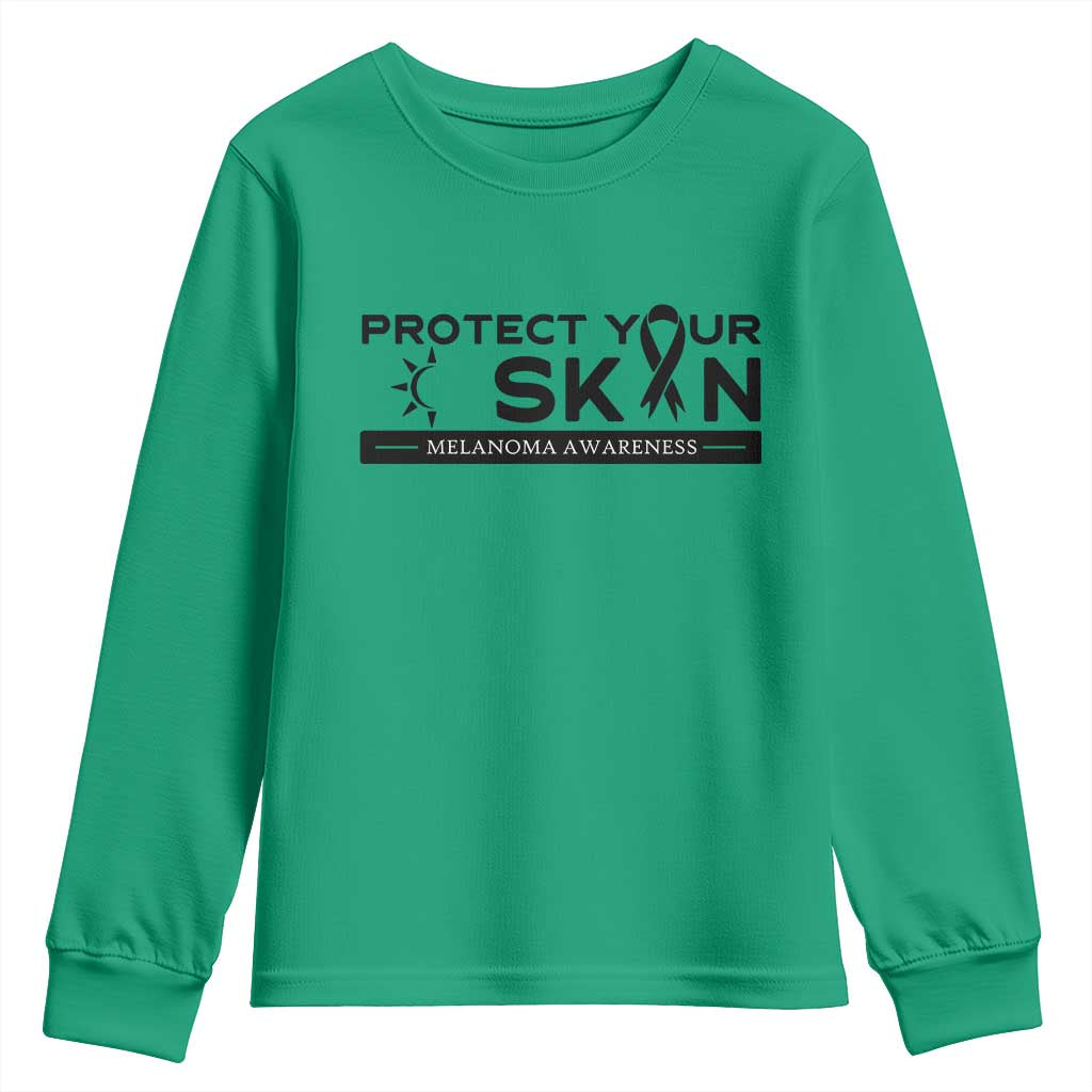 Melanoma Prevention Support Youth Sweatshirt Protect Your Skin