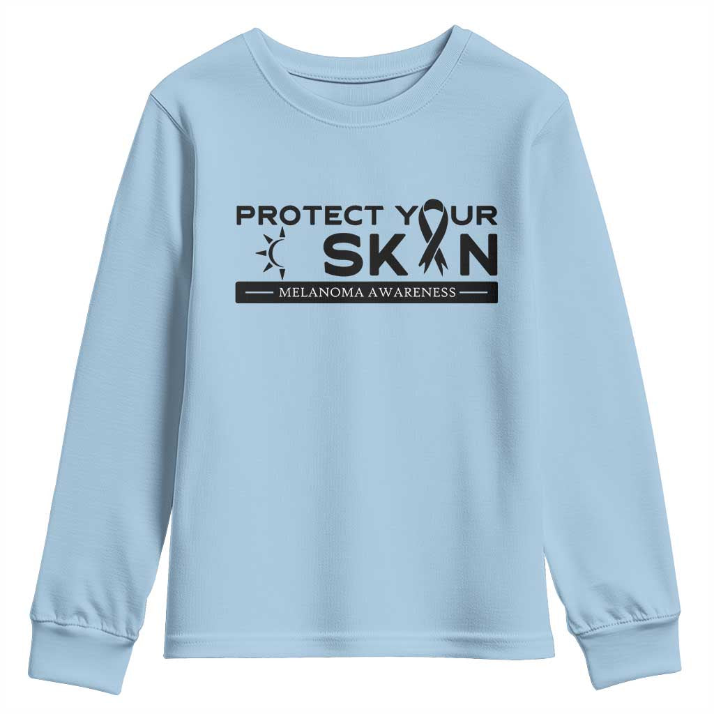 Melanoma Prevention Support Youth Sweatshirt Protect Your Skin