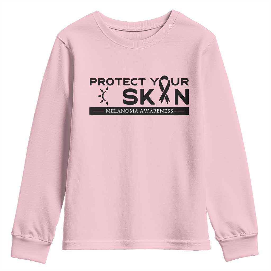 Melanoma Prevention Support Youth Sweatshirt Protect Your Skin
