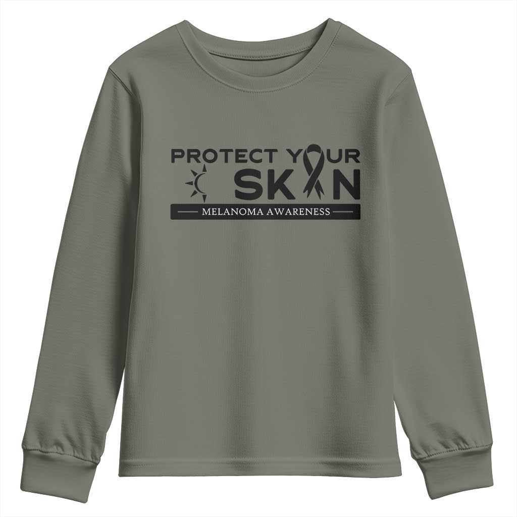Melanoma Prevention Support Youth Sweatshirt Protect Your Skin