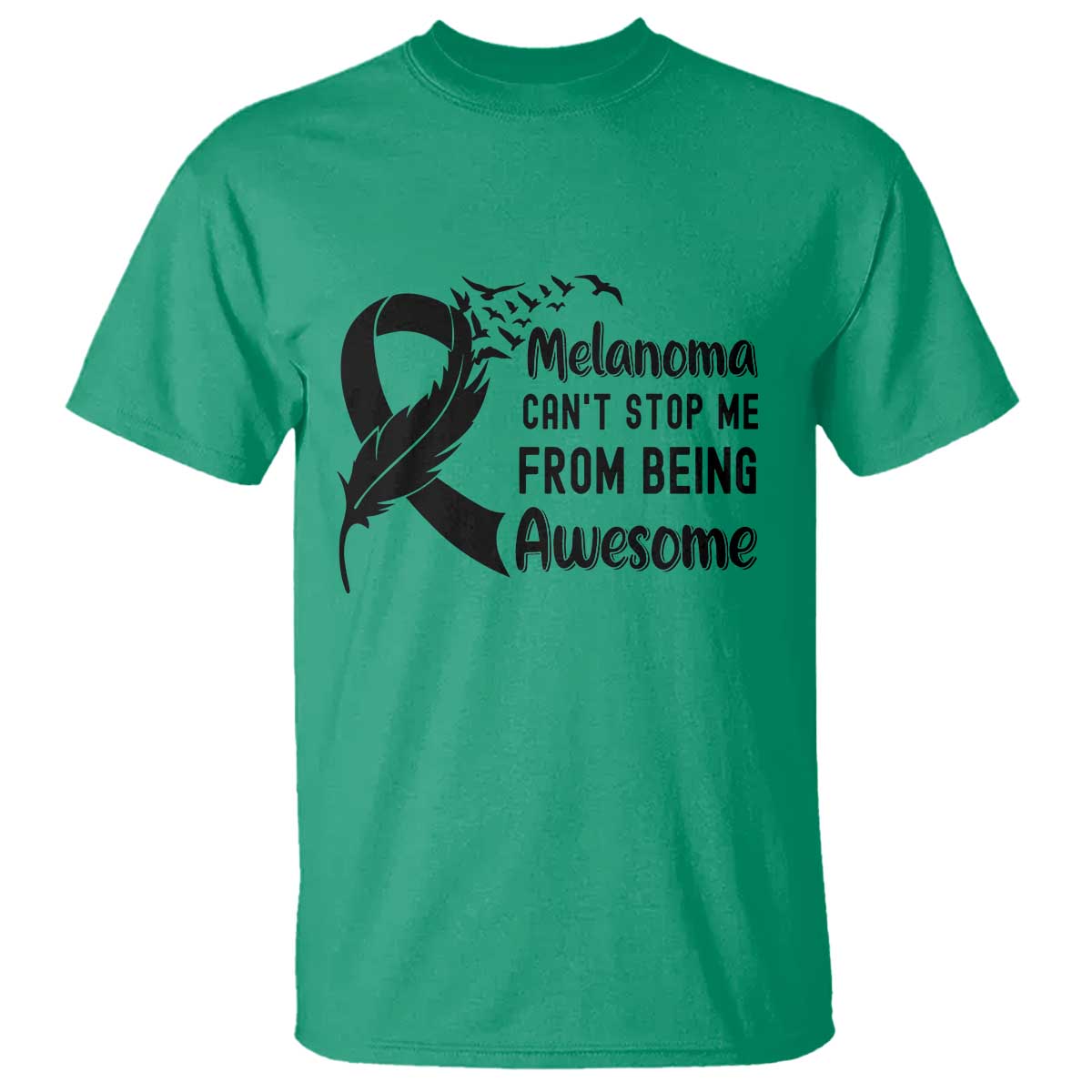 Melanoma Cant Stop Me From Being Awesome T Shirt Support Squad Gift