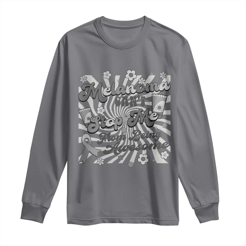 Melanoma Support Squad Long Sleeve Shirt Melanoma Can't Stop Me