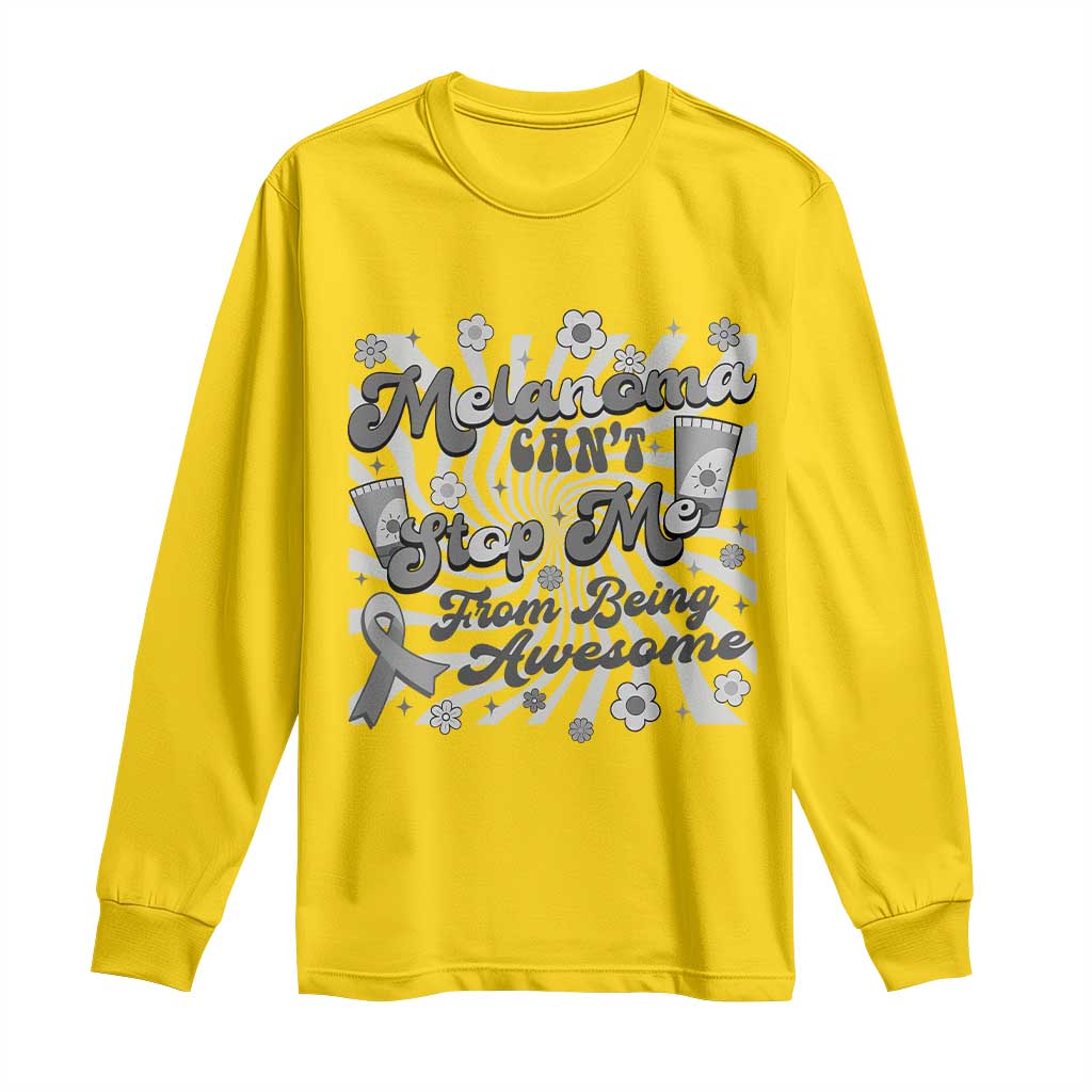 Melanoma Support Squad Long Sleeve Shirt Melanoma Can't Stop Me
