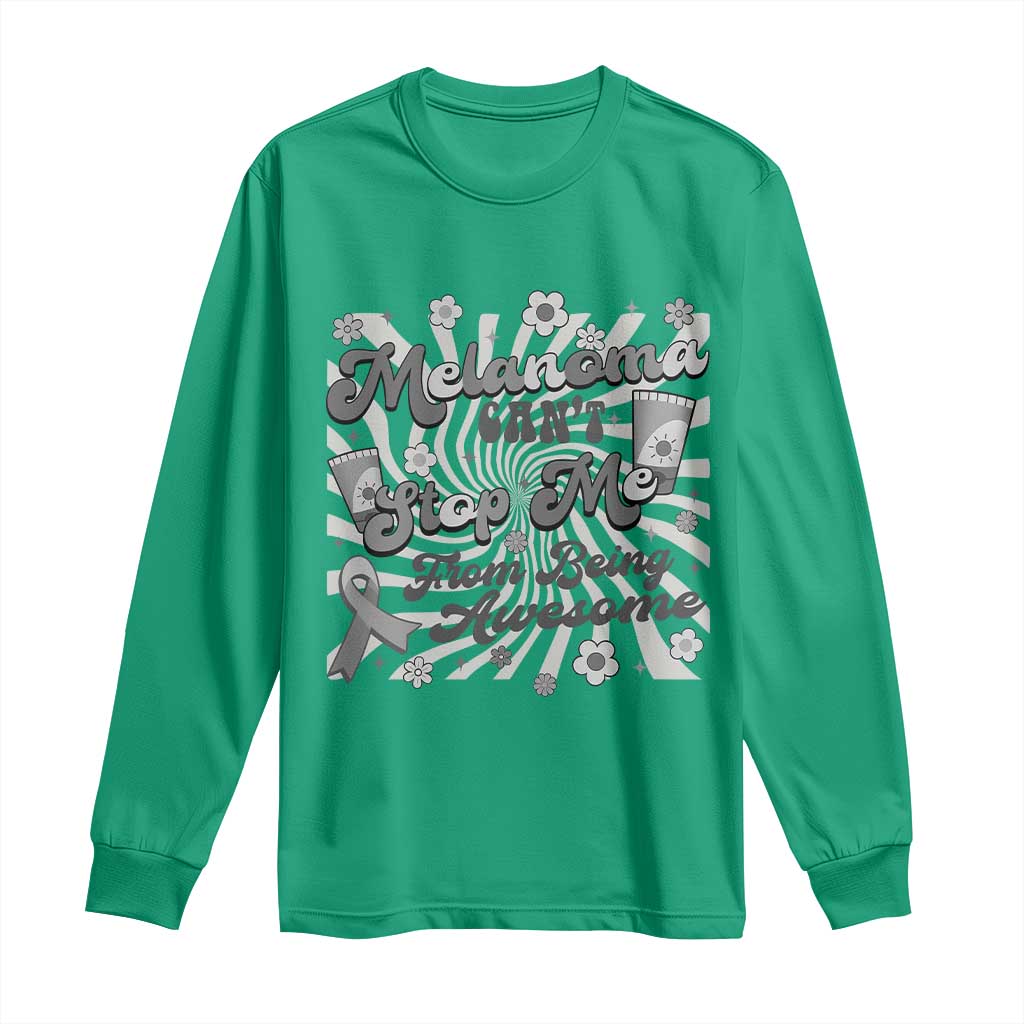 Melanoma Support Squad Long Sleeve Shirt Melanoma Can't Stop Me