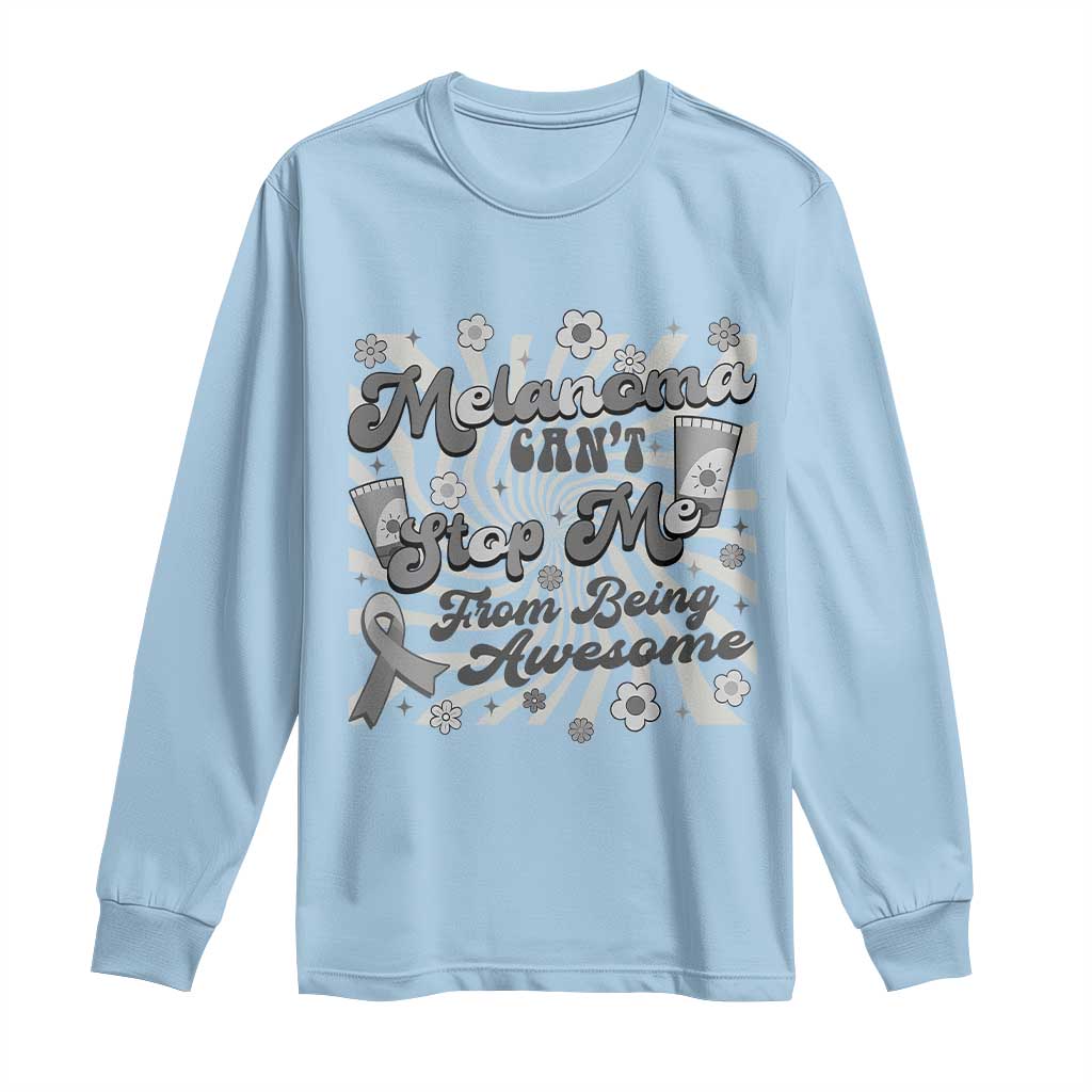 Melanoma Support Squad Long Sleeve Shirt Melanoma Can't Stop Me
