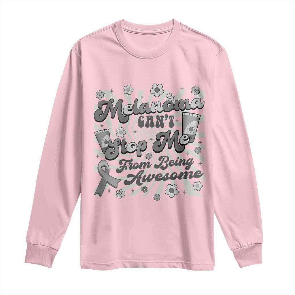 Melanoma Support Squad Long Sleeve Shirt Melanoma Can't Stop Me