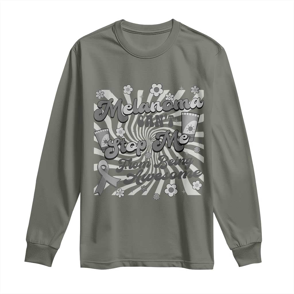 Melanoma Support Squad Long Sleeve Shirt Melanoma Can't Stop Me