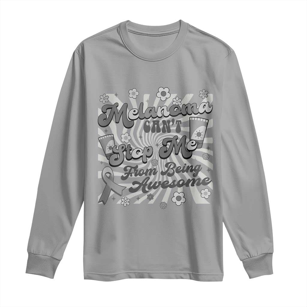 Melanoma Support Squad Long Sleeve Shirt Melanoma Can't Stop Me