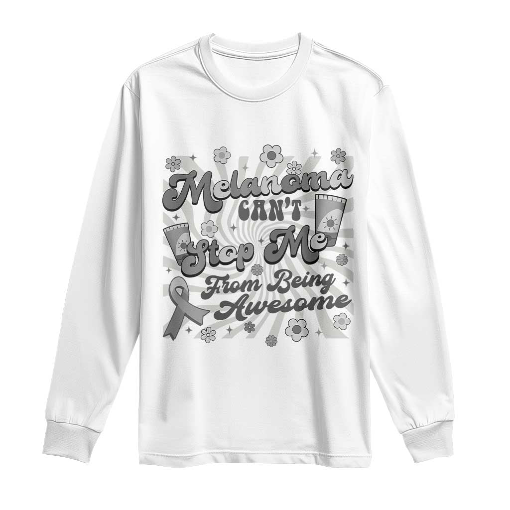 Melanoma Support Squad Long Sleeve Shirt Melanoma Can't Stop Me