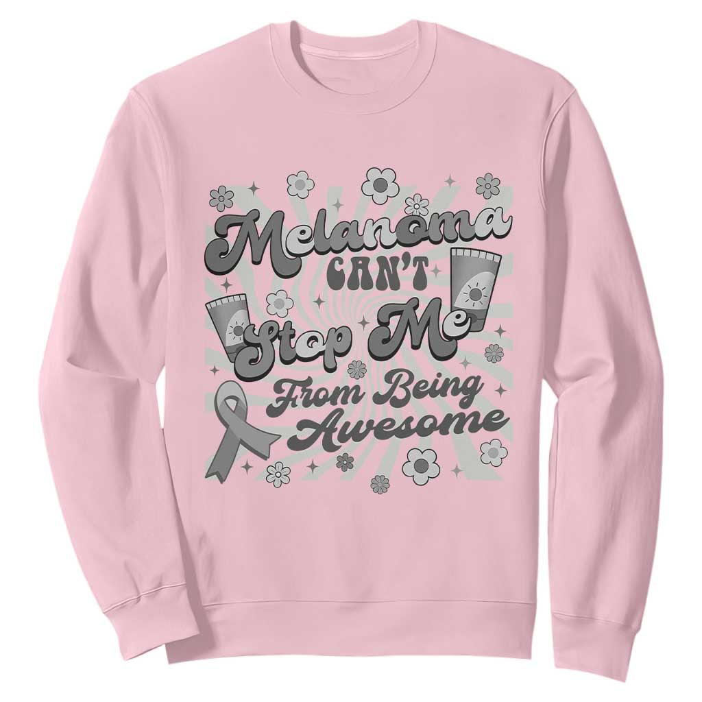 Melanoma Support Squad Sweatshirt Melanoma Can't Stop Me