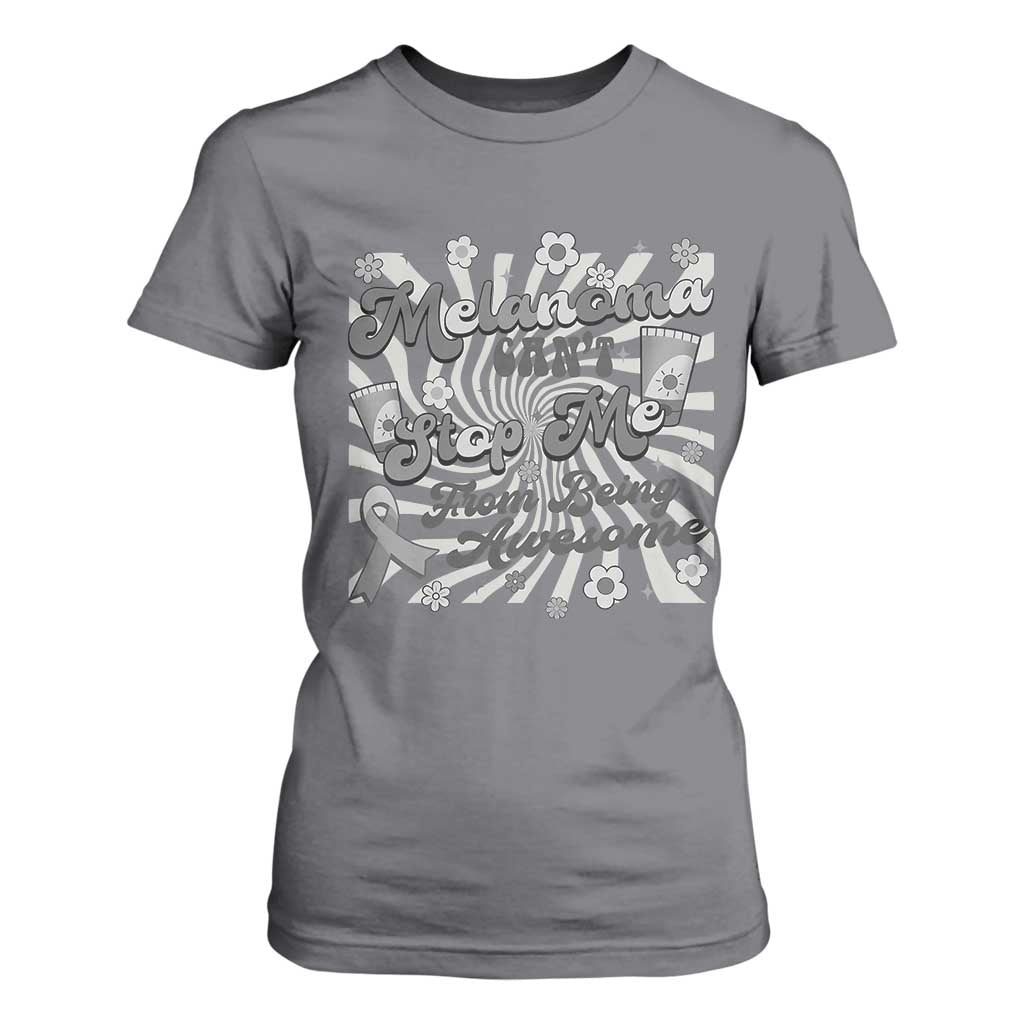 Melanoma Support Squad T Shirt For Women Melanoma Can't Stop Me