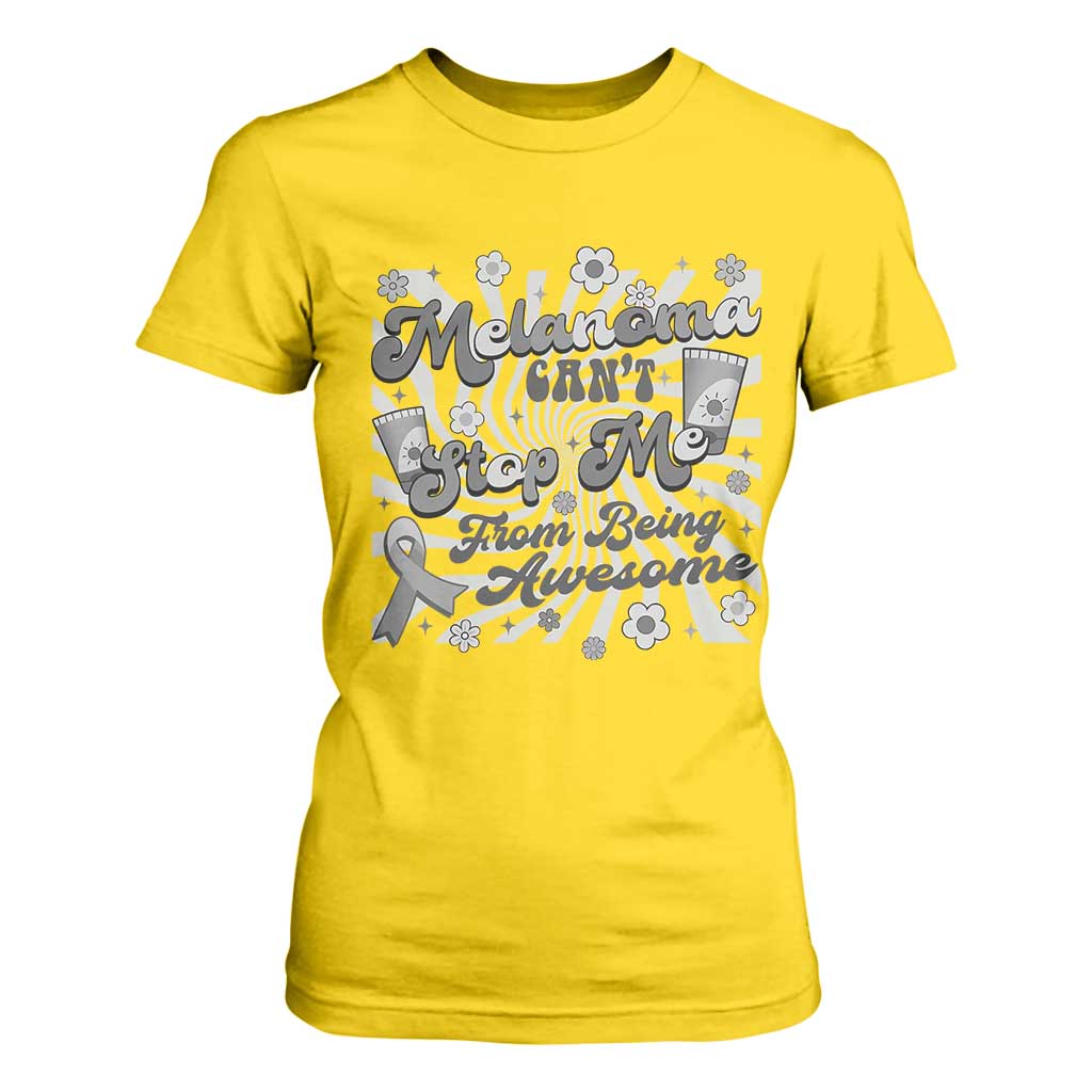 Melanoma Support Squad T Shirt For Women Melanoma Can't Stop Me