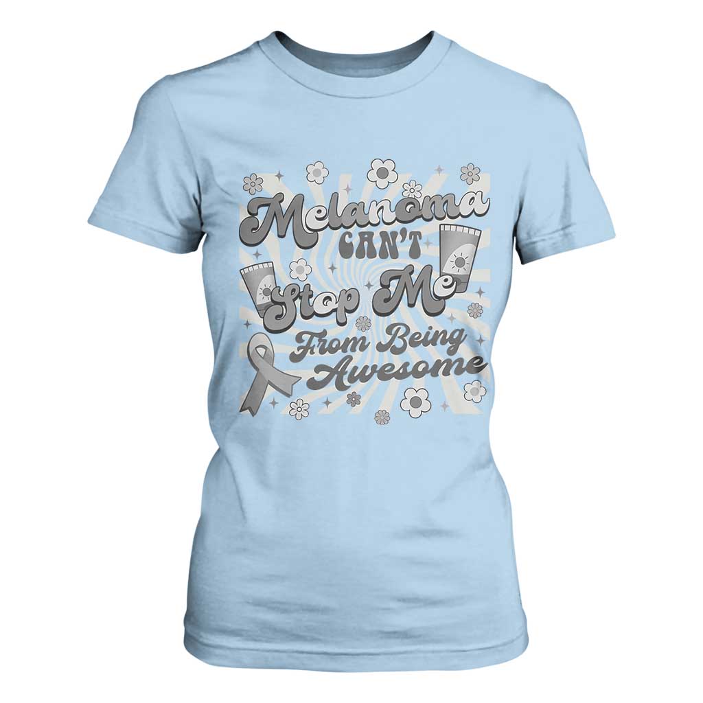 Melanoma Support Squad T Shirt For Women Melanoma Can't Stop Me