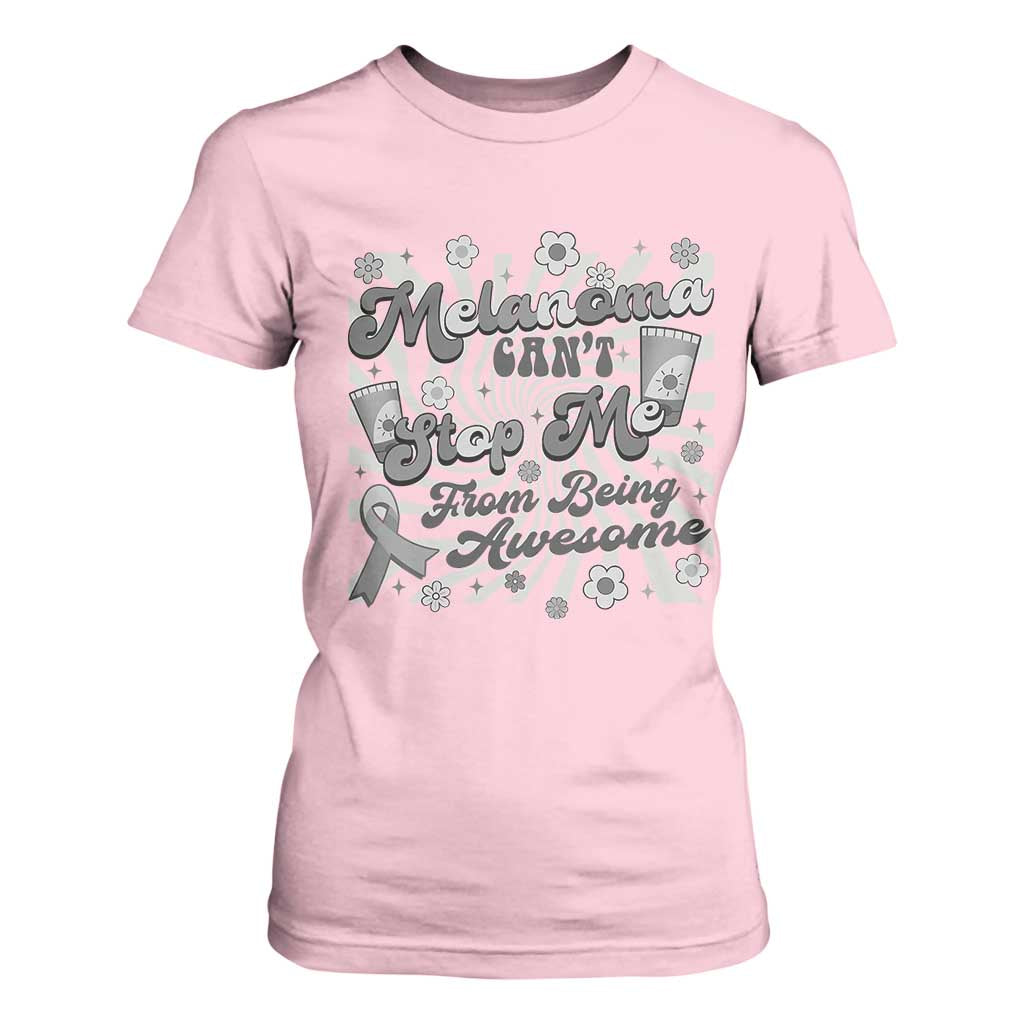 Melanoma Support Squad T Shirt For Women Melanoma Can't Stop Me