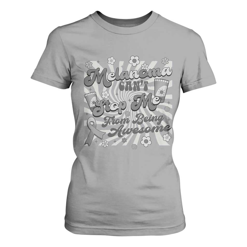 Melanoma Support Squad T Shirt For Women Melanoma Can't Stop Me
