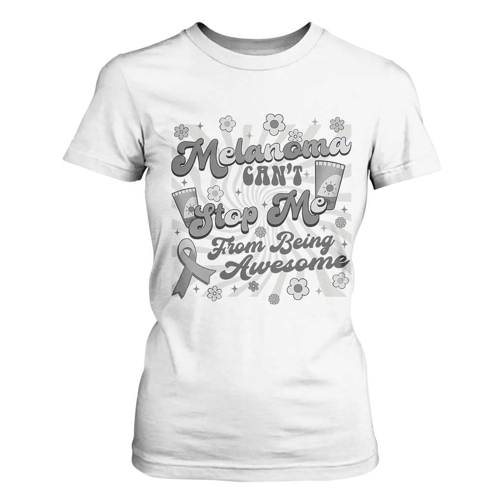 Melanoma Support Squad T Shirt For Women Melanoma Can't Stop Me