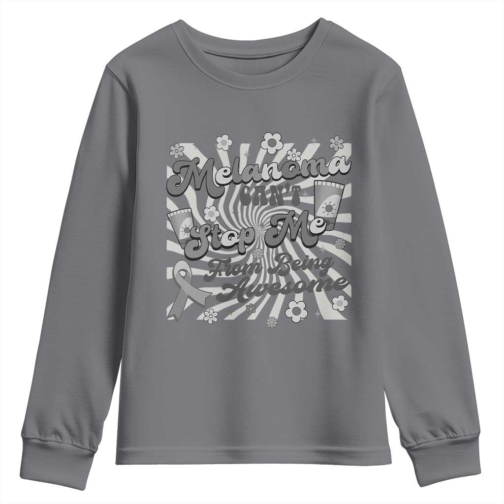 Melanoma Support Squad Youth Sweatshirt Melanoma Can't Stop Me