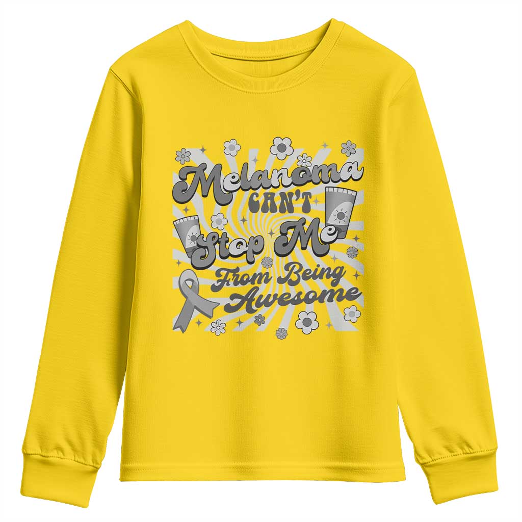 Melanoma Support Squad Youth Sweatshirt Melanoma Can't Stop Me