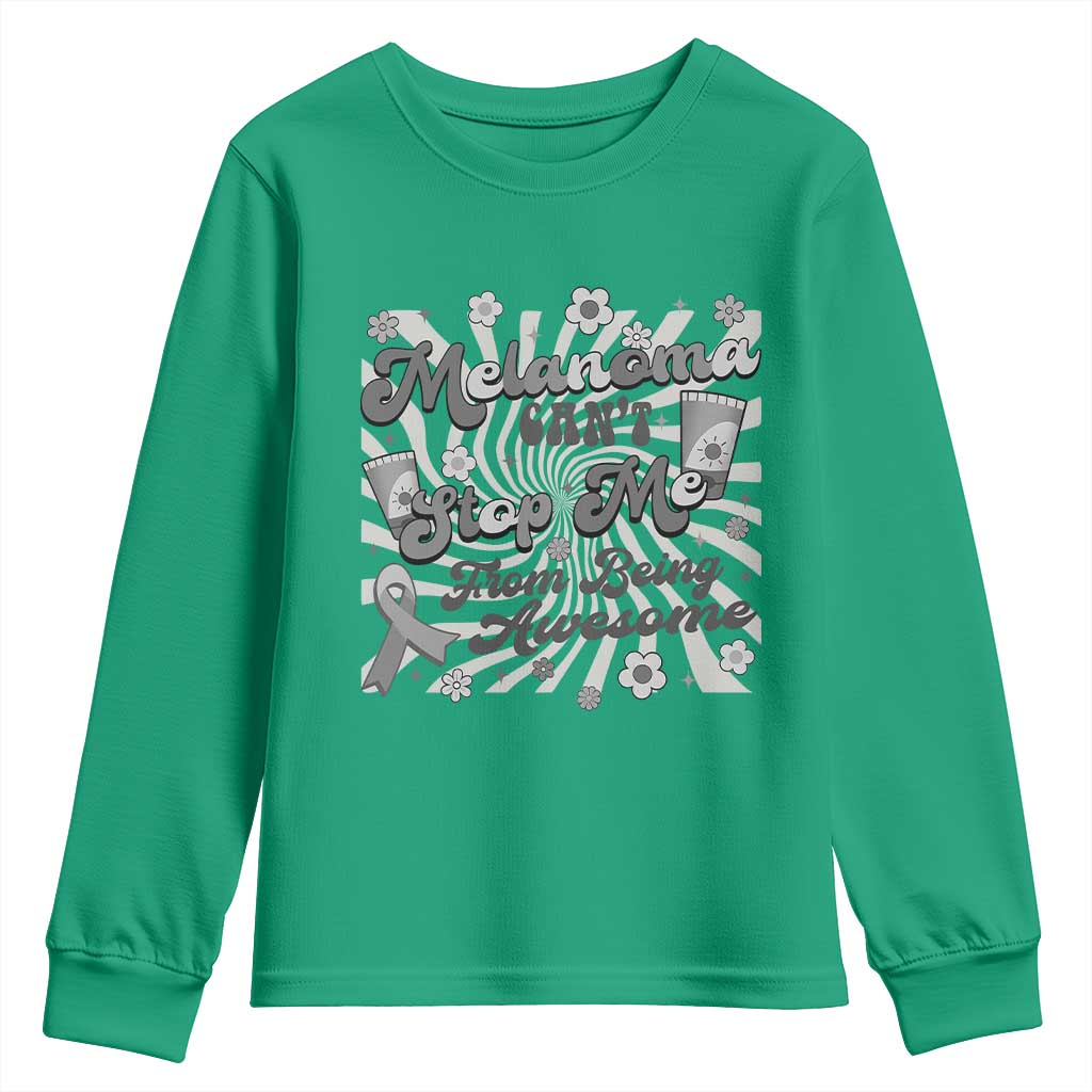 Melanoma Support Squad Youth Sweatshirt Melanoma Can't Stop Me