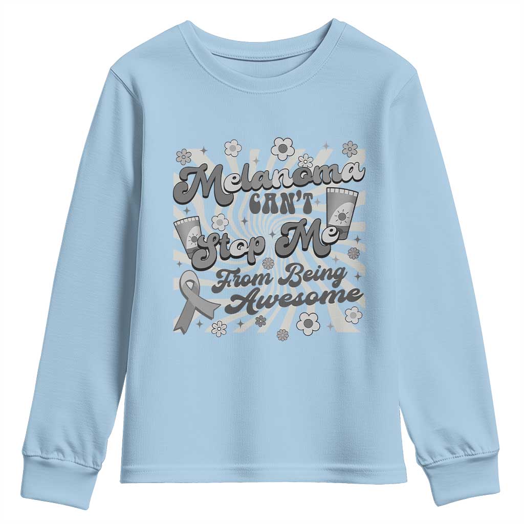 Melanoma Support Squad Youth Sweatshirt Melanoma Can't Stop Me