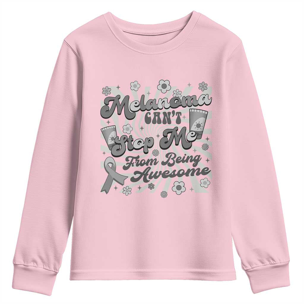 Melanoma Support Squad Youth Sweatshirt Melanoma Can't Stop Me