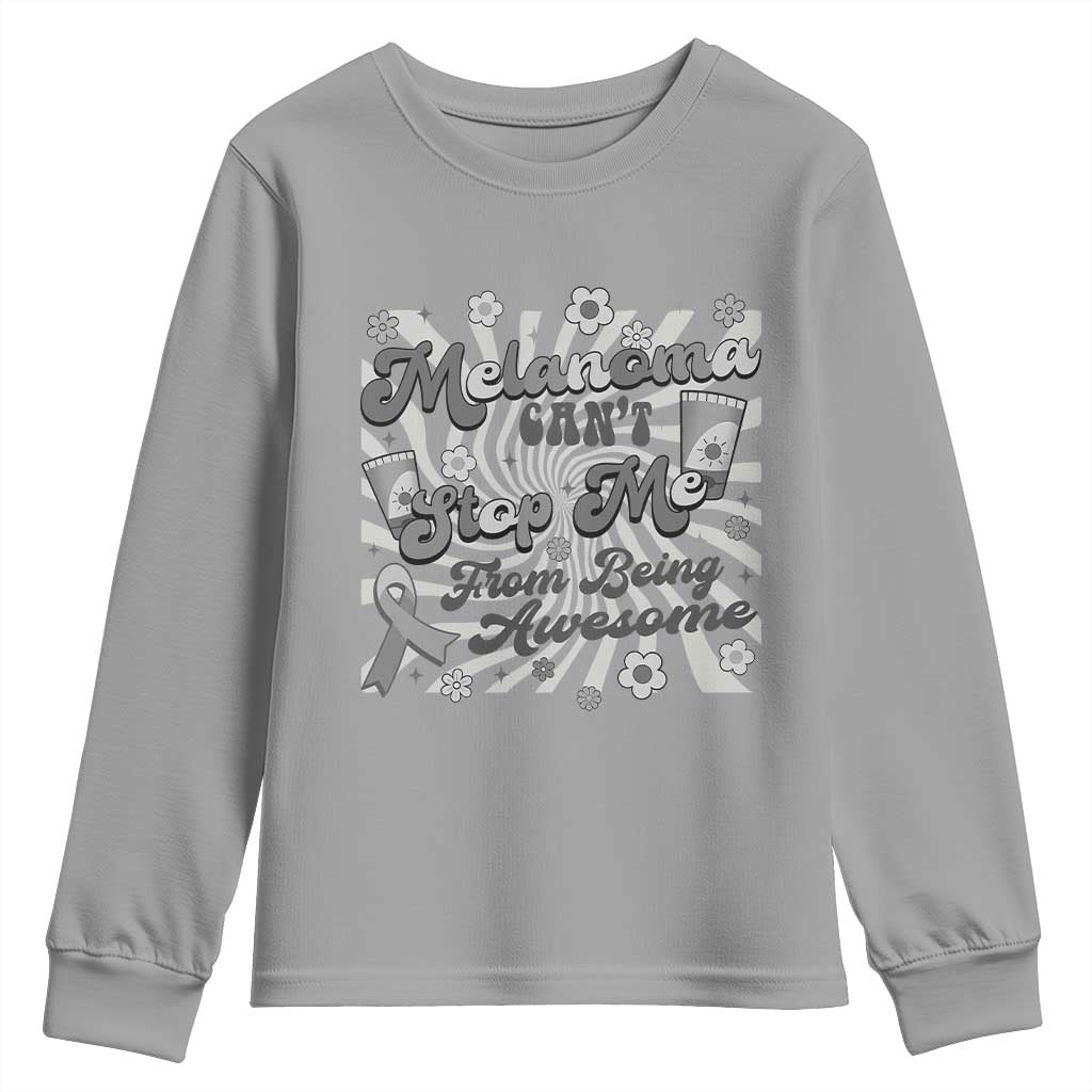 Melanoma Support Squad Youth Sweatshirt Melanoma Can't Stop Me