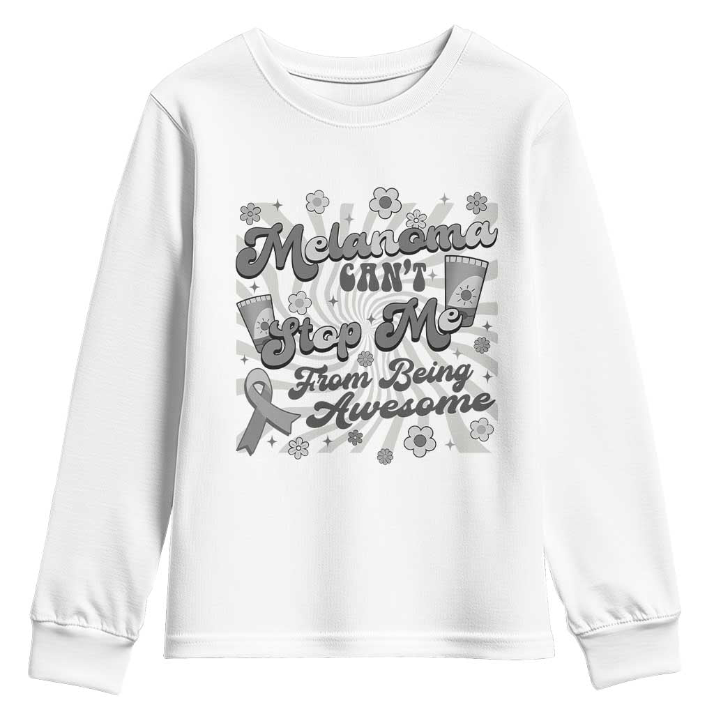 Melanoma Support Squad Youth Sweatshirt Melanoma Can't Stop Me