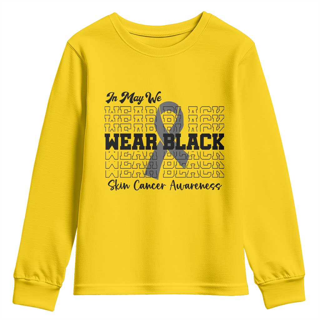 Supporting Skin Cancer Fighters Youth Sweatshirt In May We Wear Black