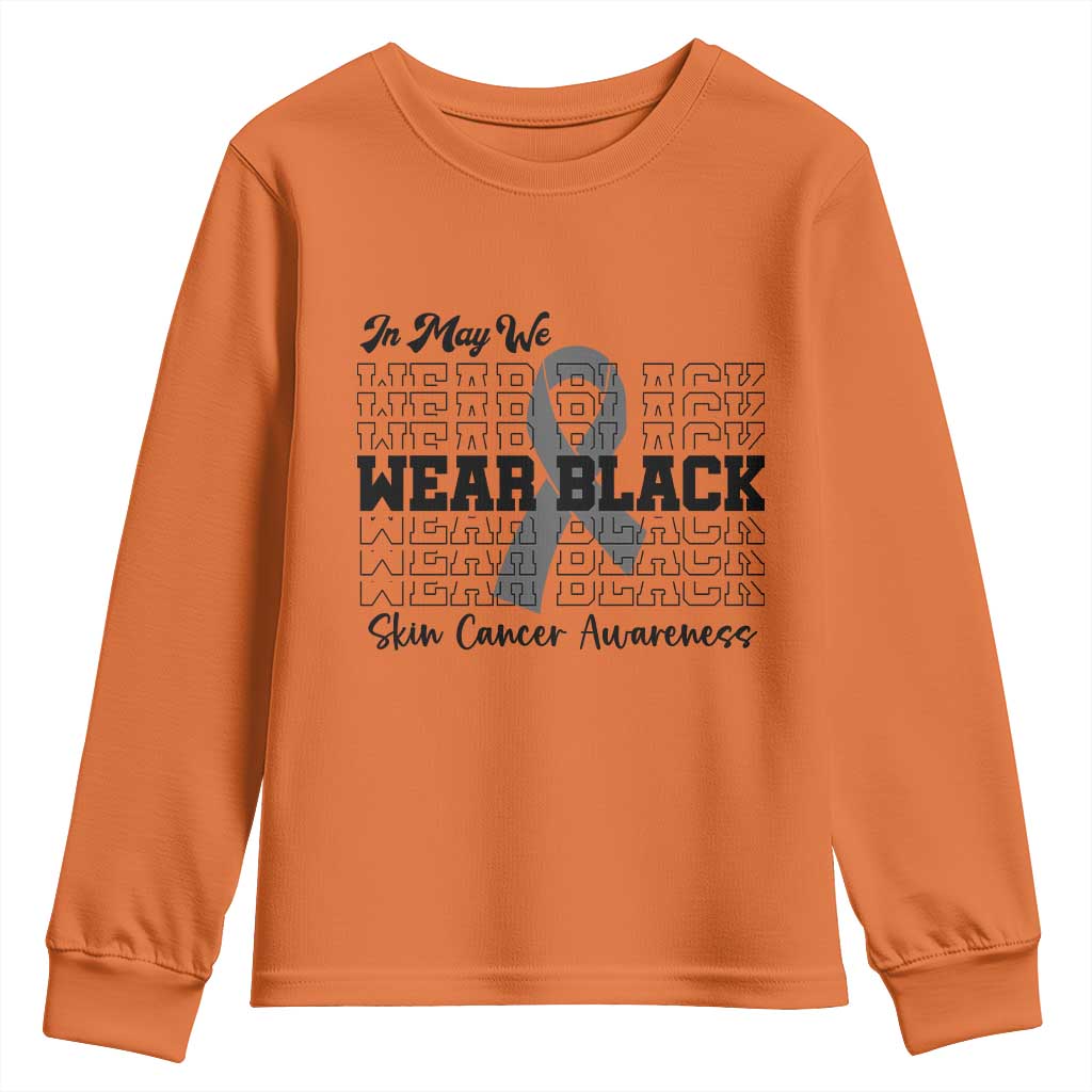 Supporting Skin Cancer Fighters Youth Sweatshirt In May We Wear Black