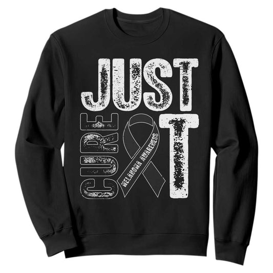 Skin Cancer Warrior Fighter Sweatshirt Just Cure It