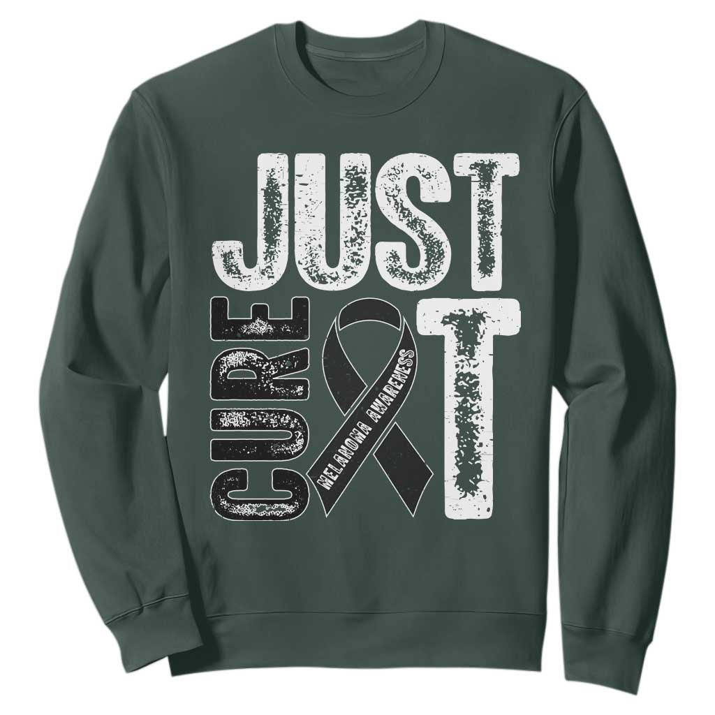 Skin Cancer Warrior Fighter Sweatshirt Just Cure It