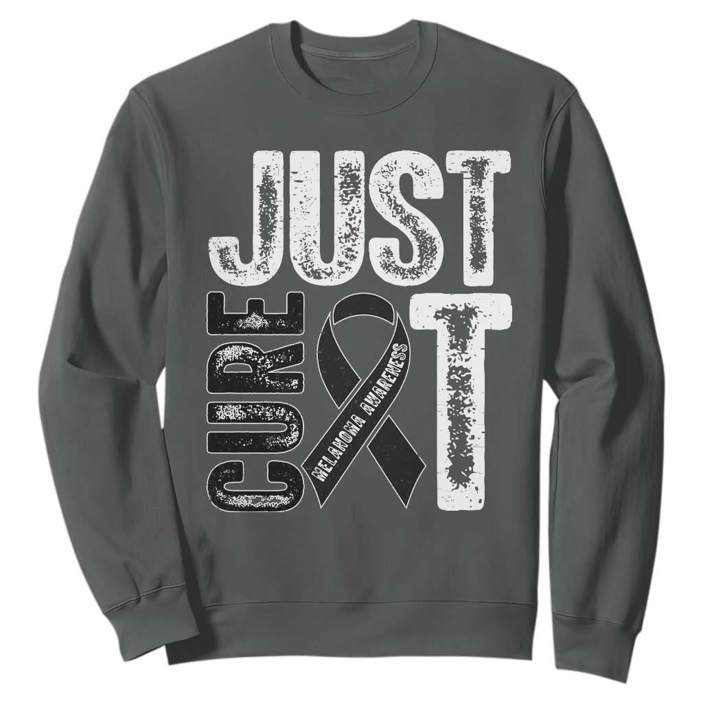 Skin Cancer Warrior Fighter Sweatshirt Just Cure It