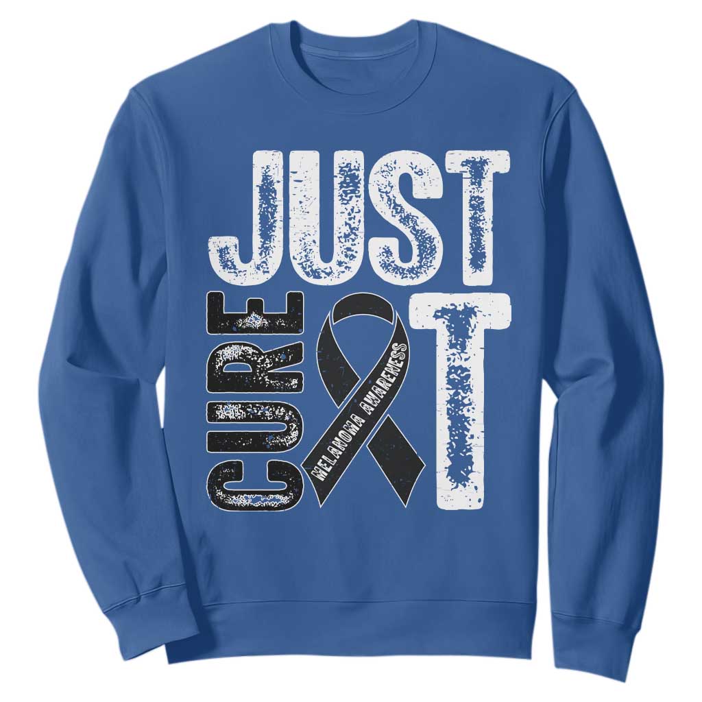 Skin Cancer Warrior Fighter Sweatshirt Just Cure It