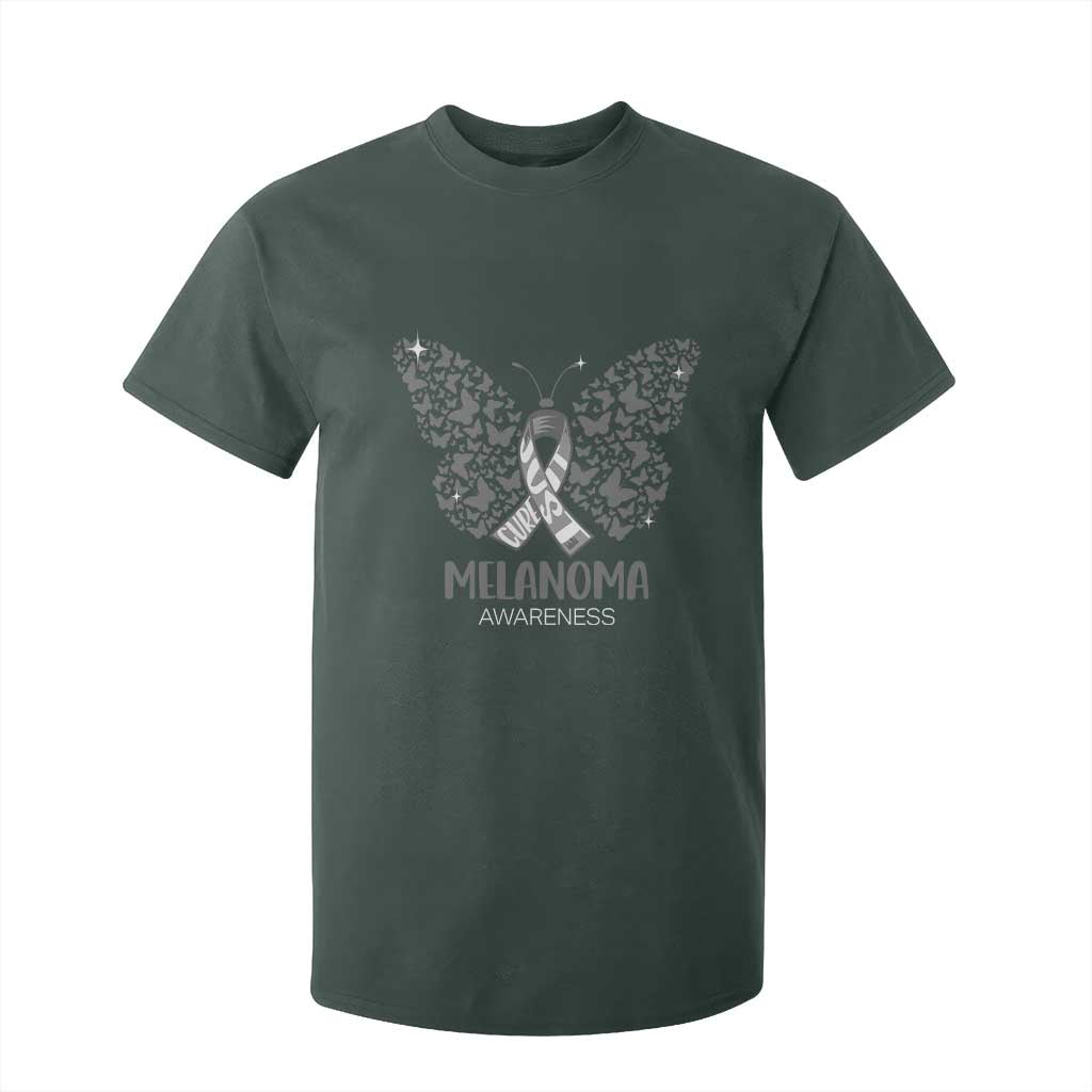 Just Cure It T Shirt For Kid Melanoma Warrior Butterfly Support