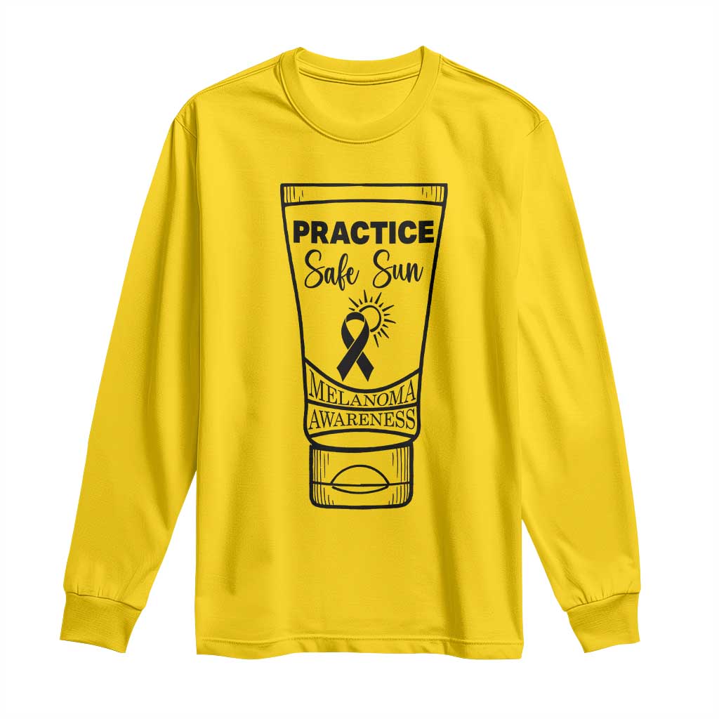Skin Cancer Prevention Long Sleeve Shirt Practice Safe Sun Support Gift