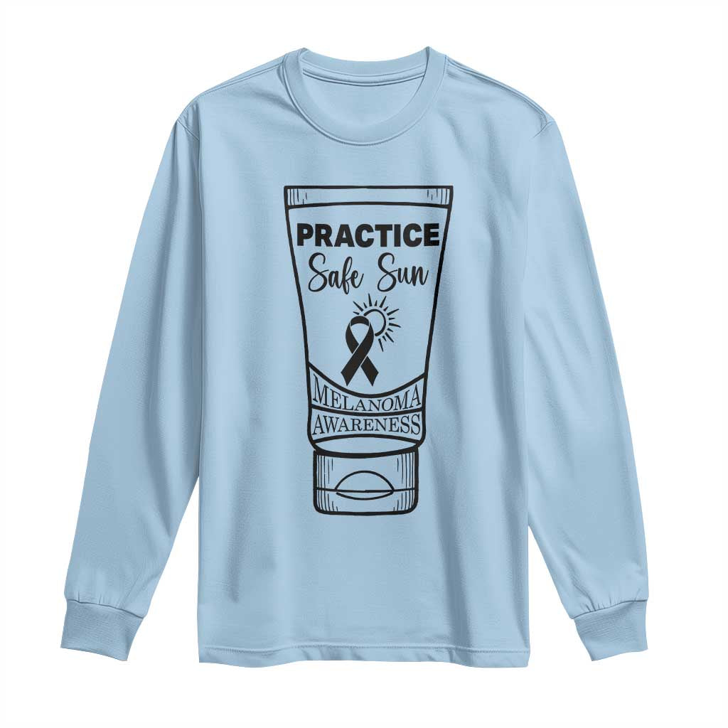 Skin Cancer Prevention Long Sleeve Shirt Practice Safe Sun Support Gift