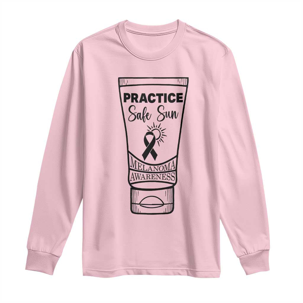 Skin Cancer Prevention Long Sleeve Shirt Practice Safe Sun Support Gift