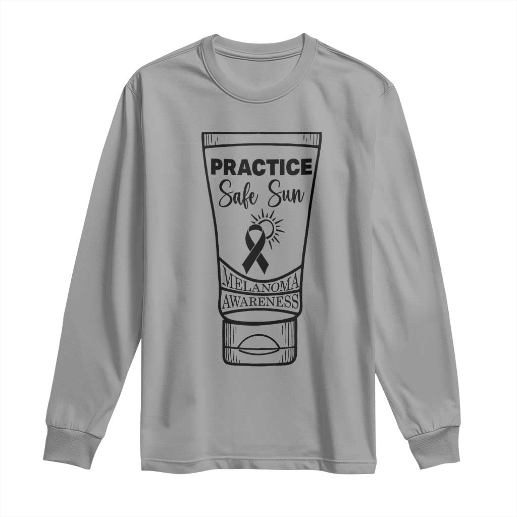 Skin Cancer Prevention Long Sleeve Shirt Practice Safe Sun Support Gift
