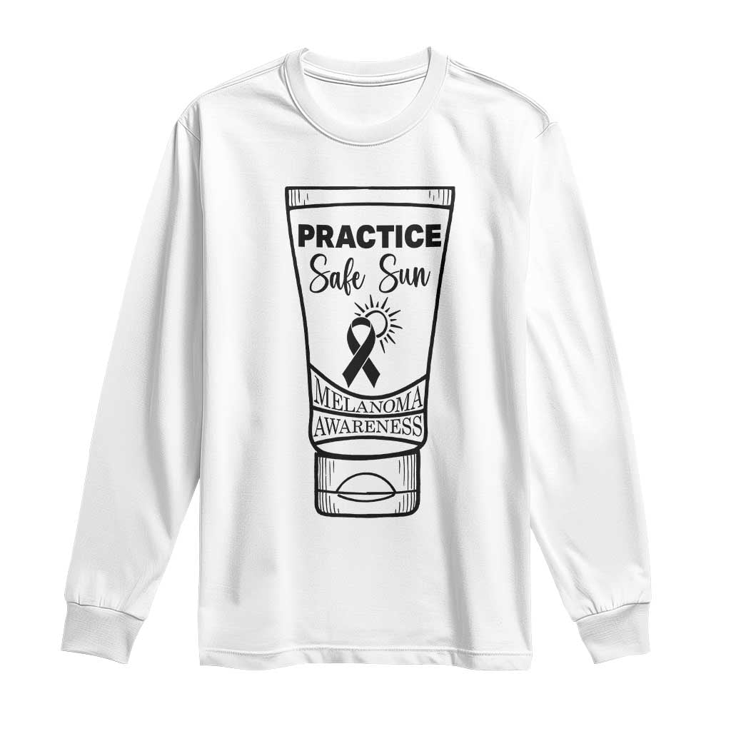 Skin Cancer Prevention Long Sleeve Shirt Practice Safe Sun Support Gift