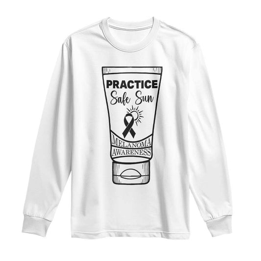 Skin Cancer Prevention Long Sleeve Shirt Practice Safe Sun Support Gift