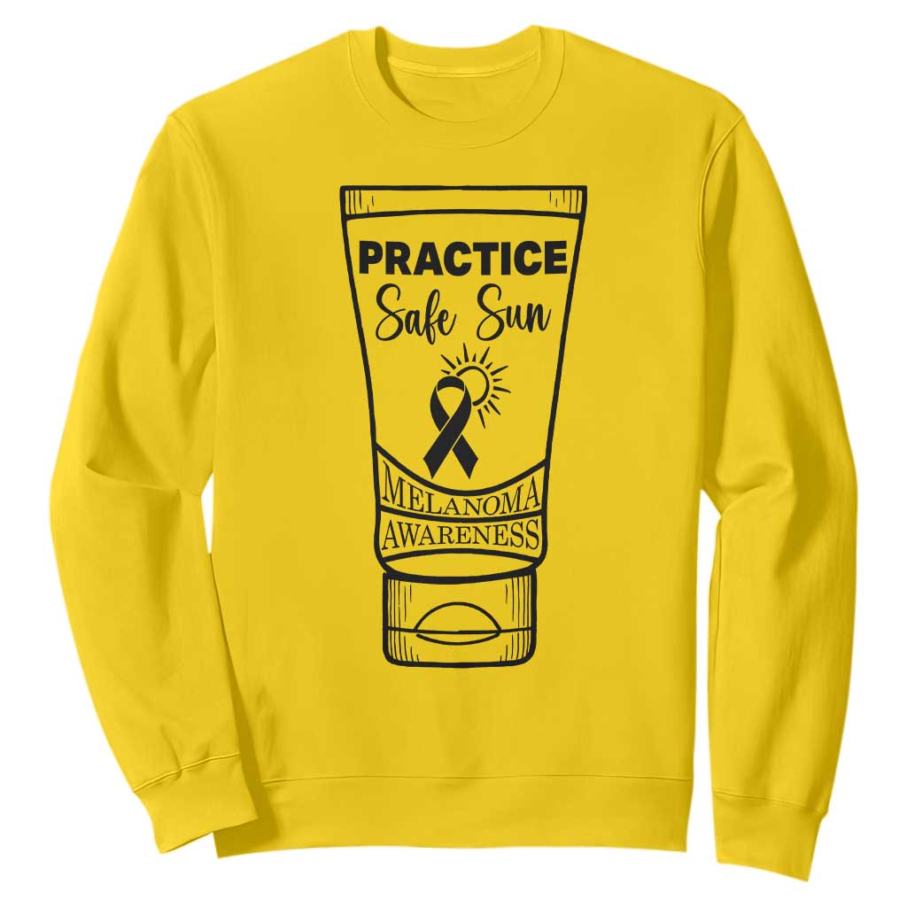 Skin Cancer Prevention Sweatshirt Practice Safe Sun Support Gift