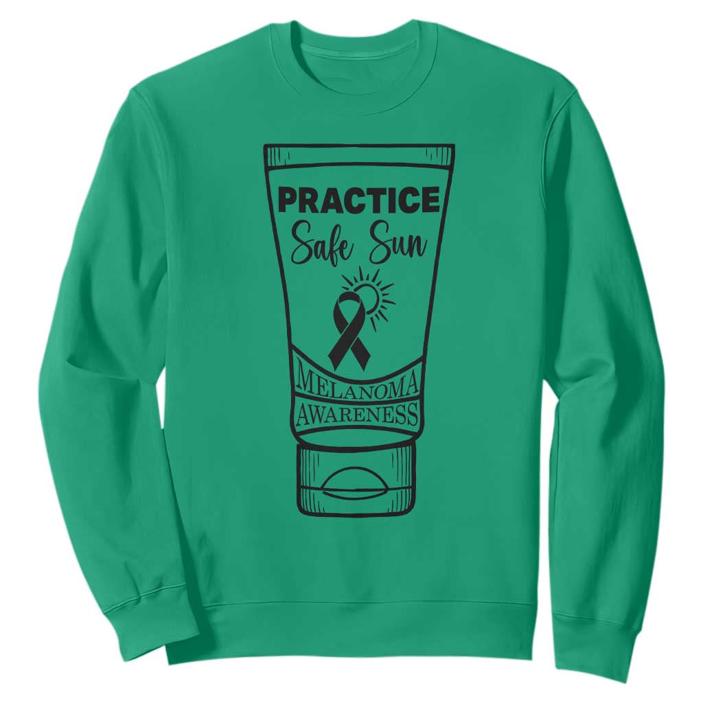 Skin Cancer Prevention Sweatshirt Practice Safe Sun Support Gift