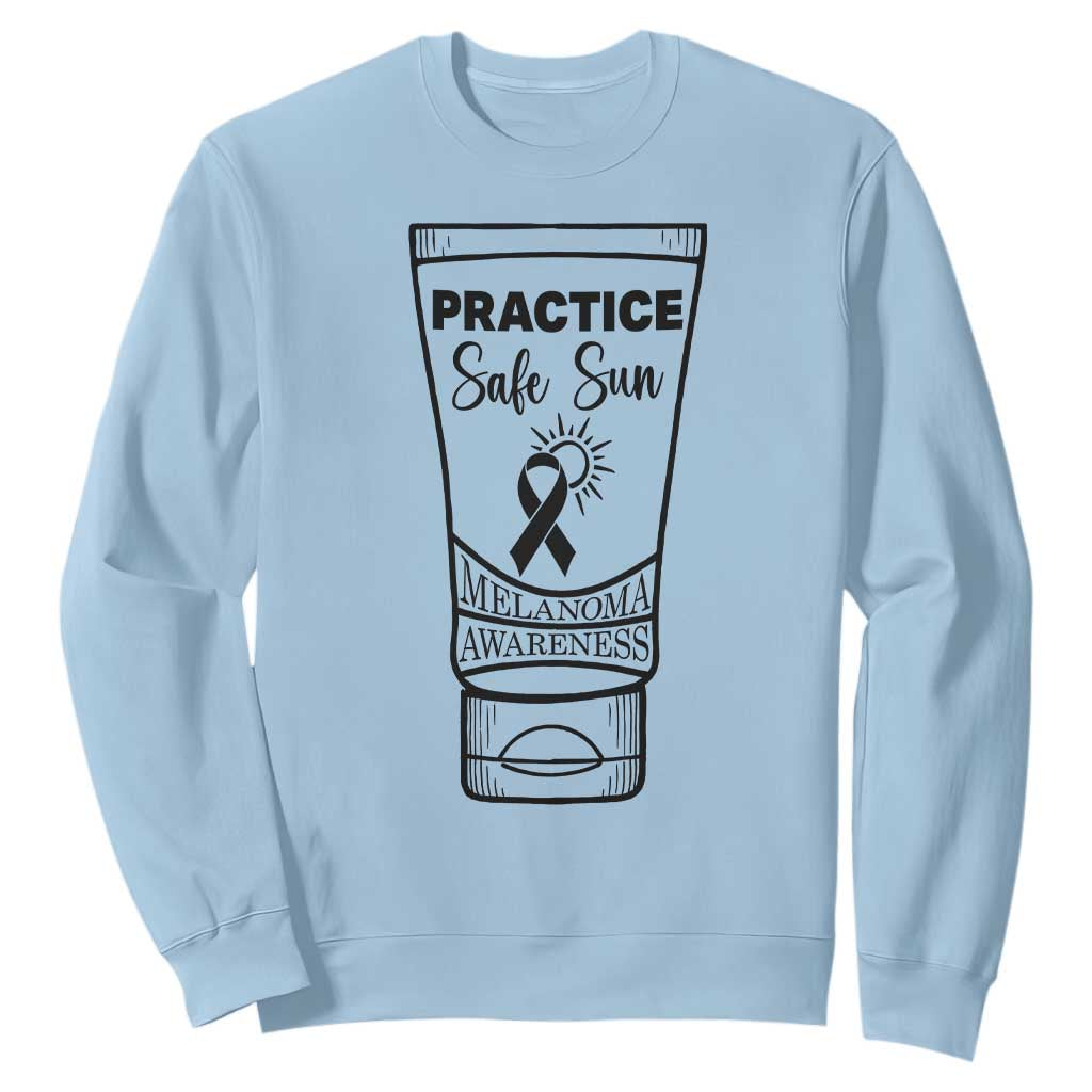 Skin Cancer Prevention Sweatshirt Practice Safe Sun Support Gift