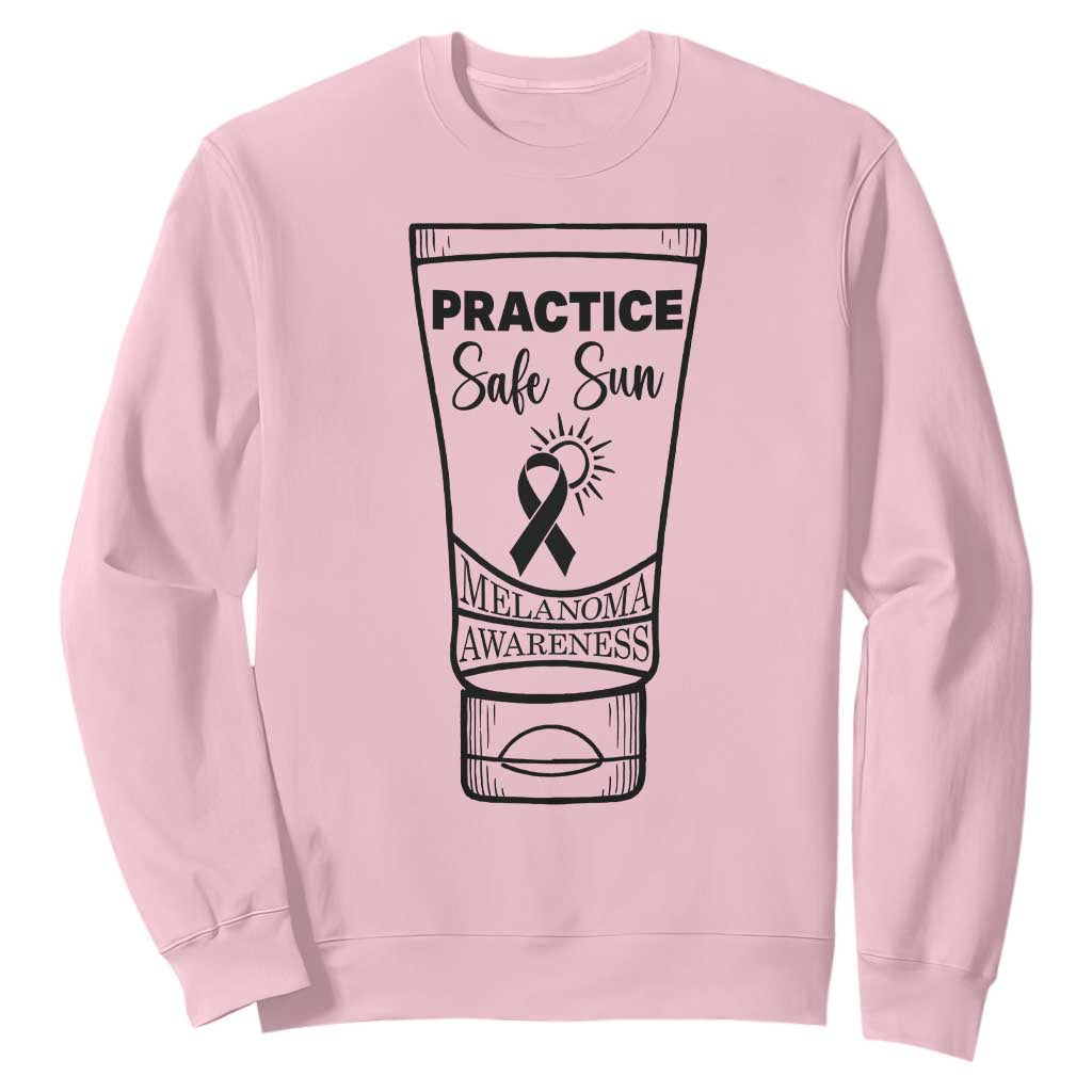 Skin Cancer Prevention Sweatshirt Practice Safe Sun Support Gift